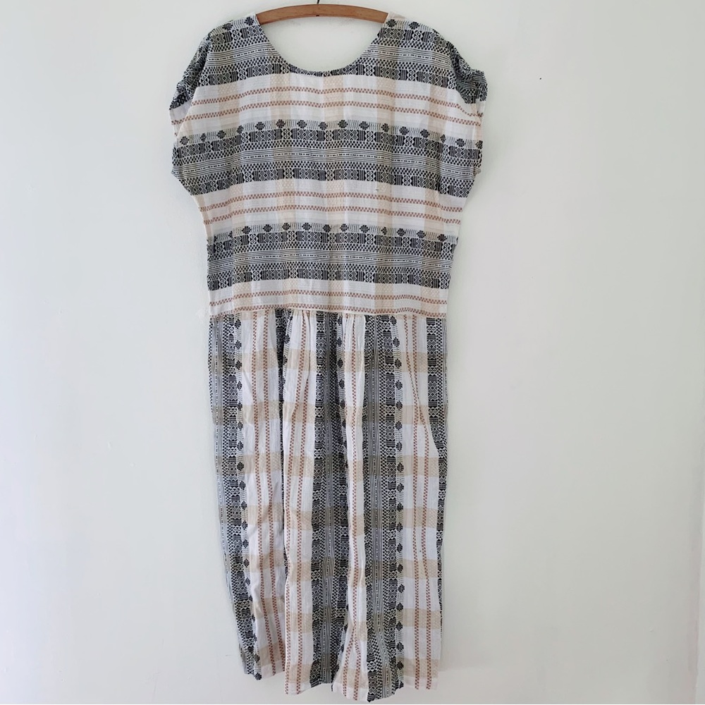 Ace & Jig Drop Waist Dress Neutral Earthtones Sz M